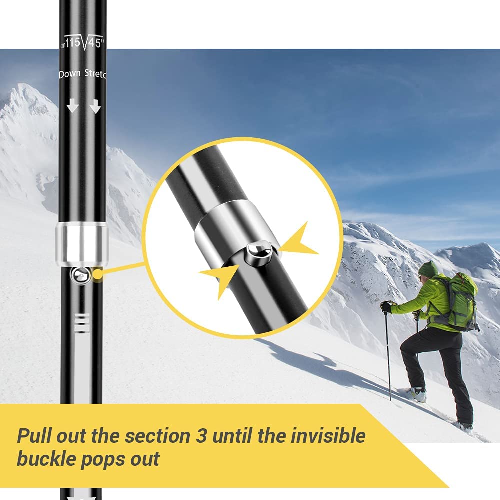 - Glymnis Walking Poles | 2 Pack | Collapsible Walking Poles -