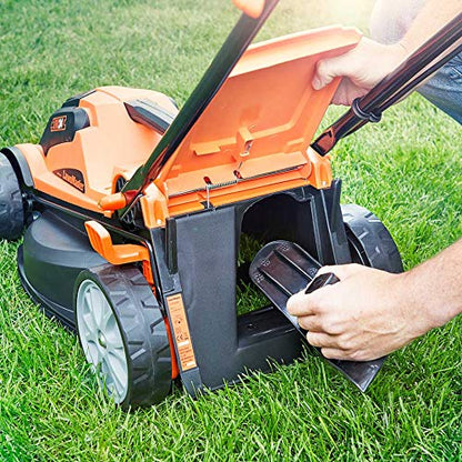 - LawnMaster MX 24V 34cm Cordless Lawnmower | Plus Spare Battery -