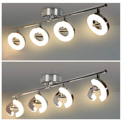 - PADMA LED Ceiling Light | Kitchen 4 Way Adjustable Flush Round Ceiling Lights -