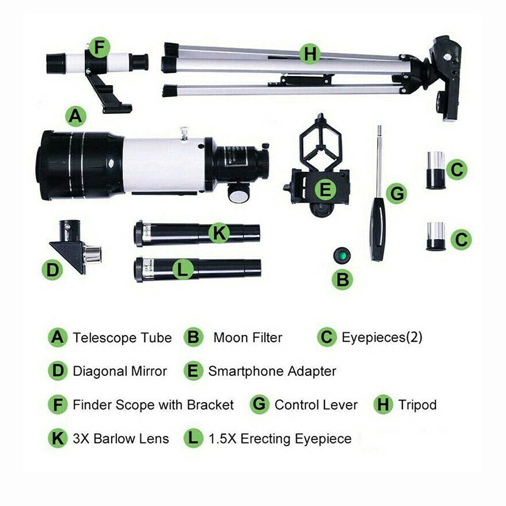 - TUOKE Telescope | Astronomy Adult Kids Beginners | 150X Astronomical Refractor Telescope | 300X70mm -