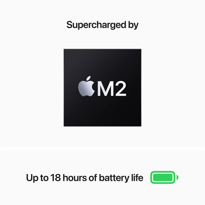 Apple 2022 MacBook Air laptop with M2 chip: 13.6-inch Liquid Retina display, 8GB RAM, 256GB SSD storage, backlit keyboard, 1080p FaceTime HD camera. Works with iPhone and iPad; Midnight