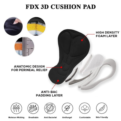 - FDX Cycling Shorts Men's | 3D Anti-Bac Padded All Day Bike Shorts -