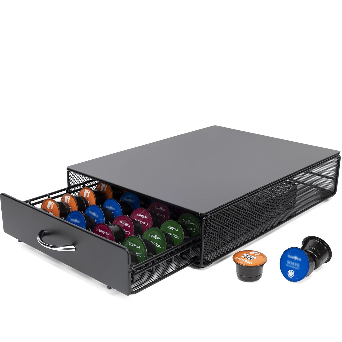 - SYSYLY | Coffee Pod Holder | Coffe Pod Storage | Compatible with Lavazza Mio,Nespreso Vertuo,Tchibo Cafissimo Capsules | 40 Pod Capsule Holder -