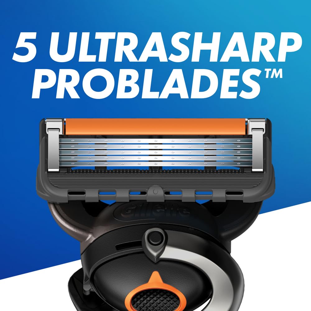 - Gillette ProGlide Men's Razor with Flexball Technology | 9 Razor Blade Refills | Precision Trimmer | 5 Anti-Friction Blades -