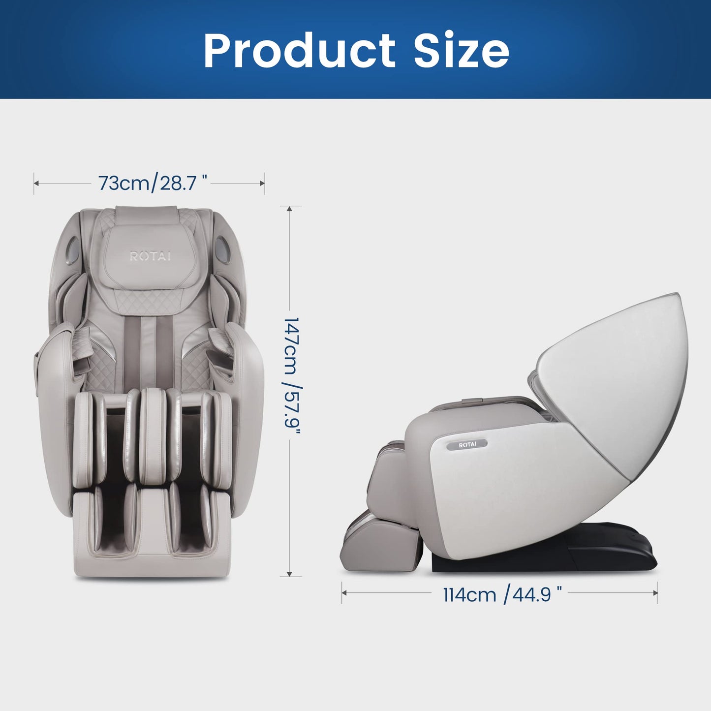 - ROTAI Massage Chair | Full Body Neck Shoulder Back Massage | Recliner -