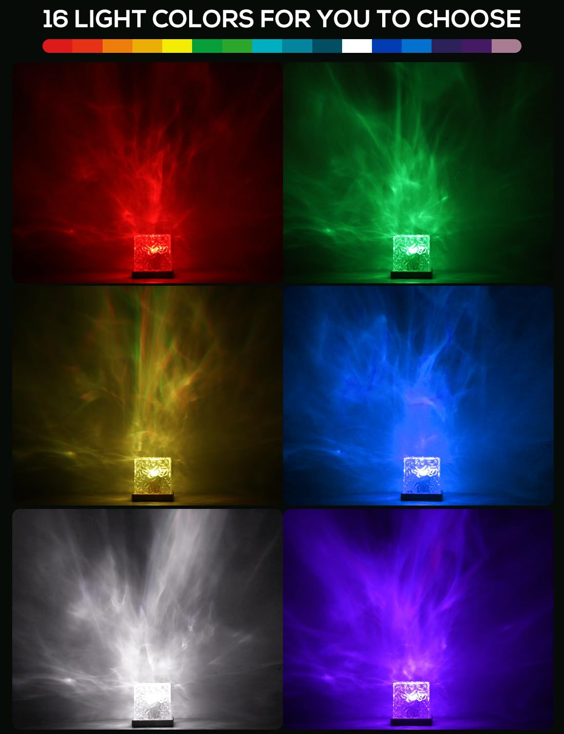 - Gobikey Galaxy Projector Night Light | Ocean Wave Sensory Lights -
