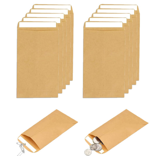 - Small Brown Envelopes for Seeds | Mini Seed Envelopes Self-Adhesive Paper | Coin Envelopes -
