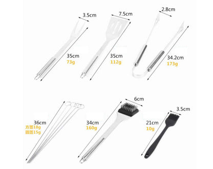 Coocnh 20pc Heavy Duty BBQ Grill Tool Set in Case - The Very Best Grill Gift on Birthday Wedding - Professional BBQ Accessories Set for Outdoor Cooking Camping Grilling Smoking