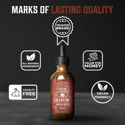 - Viking Revolution - Beard Oil - All Natural Variety Beard Oil For Men With Argan & Jojoba Oils -