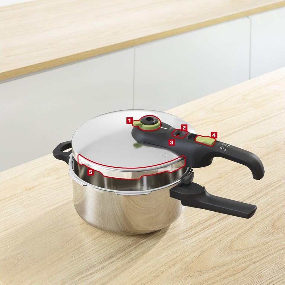 - Tefal | Secure Trendy P2580400 Pressure Cooker | 4 L -