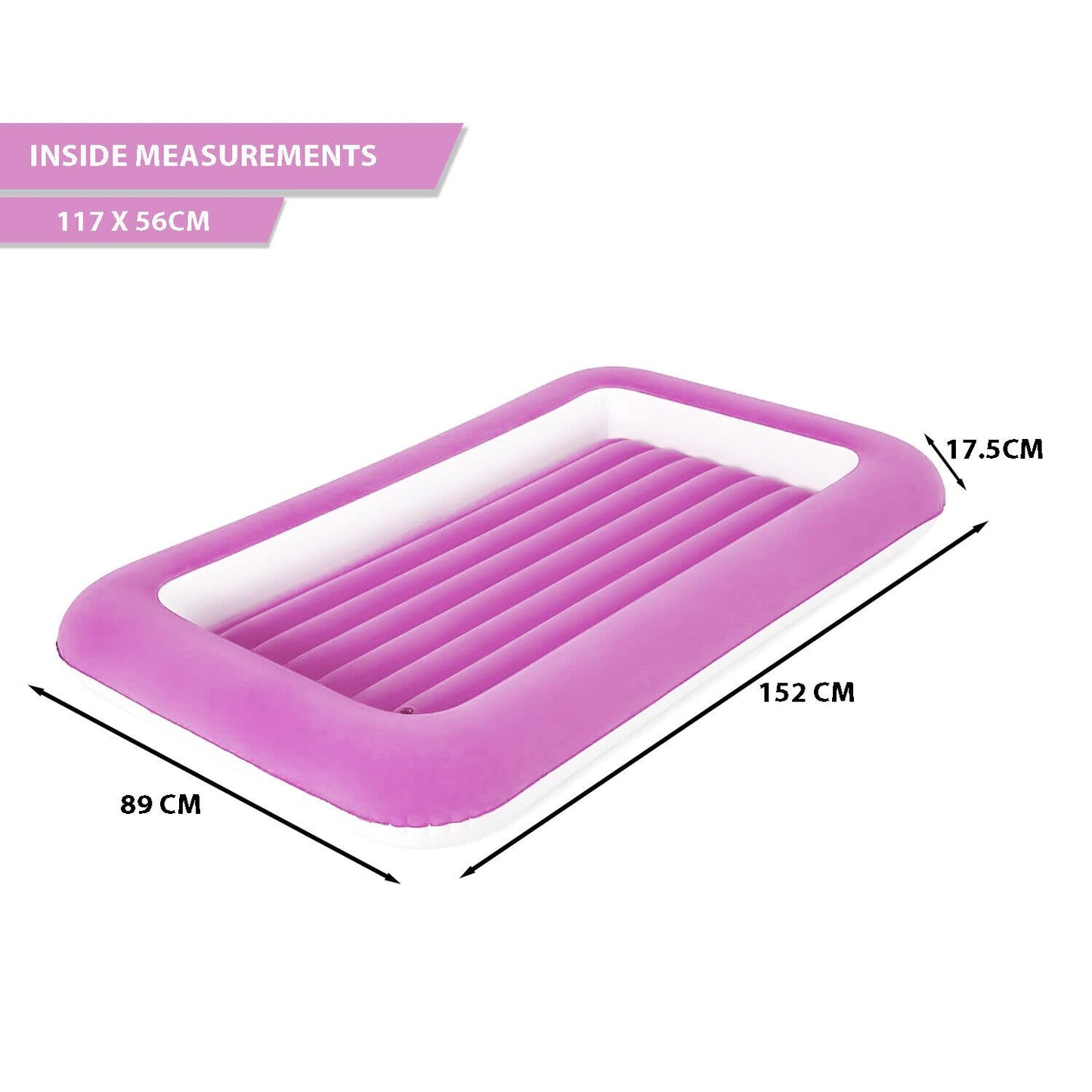 - Trendi | Kids Airbed | With Bumper | Kids Camping Bed | Electric Air Pump -