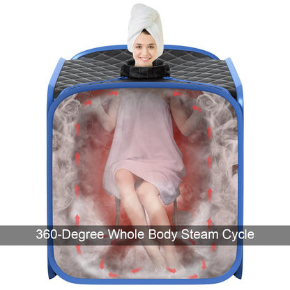 - RELAX4LIFE Portable Steam Sauna | Folding Full Body Spa Sauna Tent | 9 Levels Temperature -