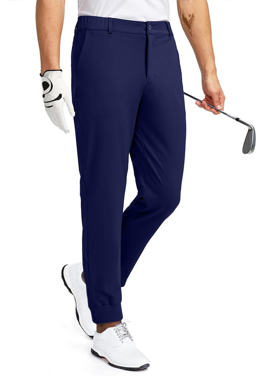 - Elegancity Mens Golf Trousers | Casual Outdoor Jogging Trousers | Slim-Fit Stretch Golf Pants -