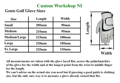 - Personalised Gents Leather Golf Glove -
