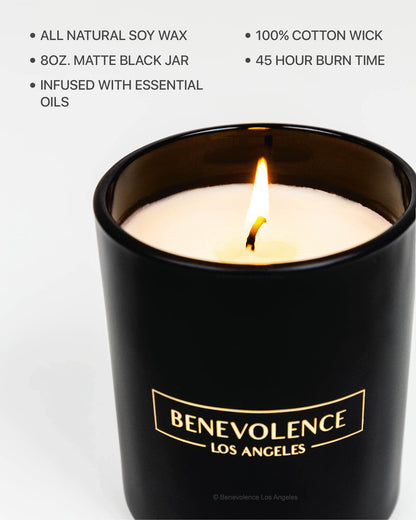 - Premium Rose & Sandalwood Hand Poured Scented Candles, 227 g | 45 Hour Burn | Long Lasting | Highly Scented -
