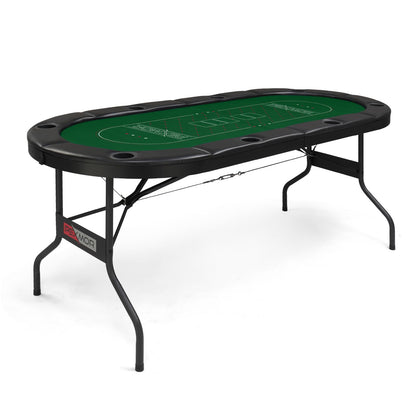 - PEXMOR Foldable 8 Player Poker Table | Folding Blackjack Casino Card Game Table  -