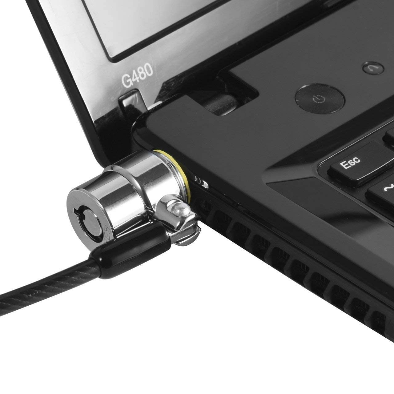 - I3C Anti-Theft Laptop Lock Cable | Anchor Plate & 2 Keys | Security Lock -