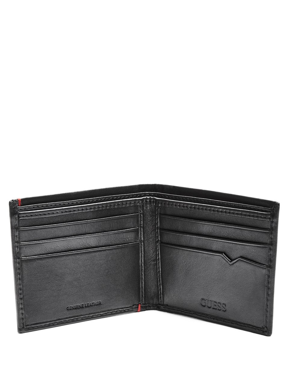 - GUESS Men's leather Wallet | Julian Black/Red | One Size UK -