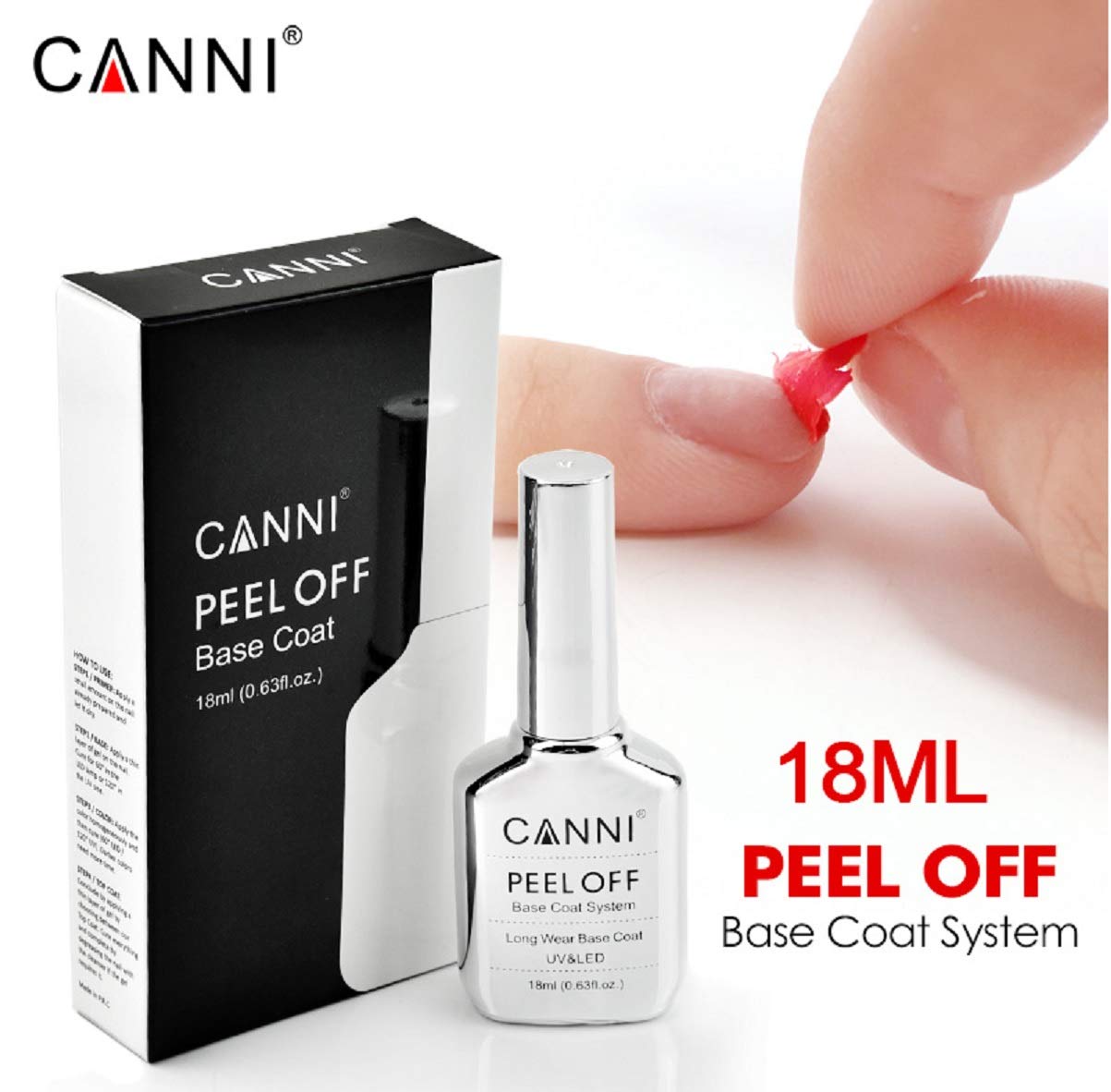 CANNI Gel Polish Kit 60pcs/set of 7.3ml Manicure Nail Art Salon UV Gel 18ml Peel Off Base Coat Long Wear Nowipe Topcoat