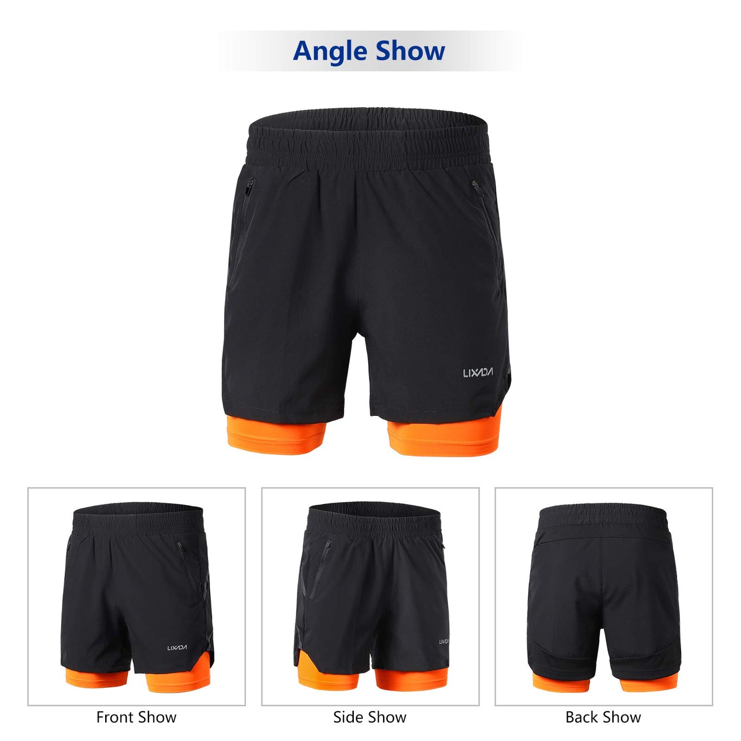 - Lixada Men 2 in 1 Running Shorts | Quick Drying | Breathable -