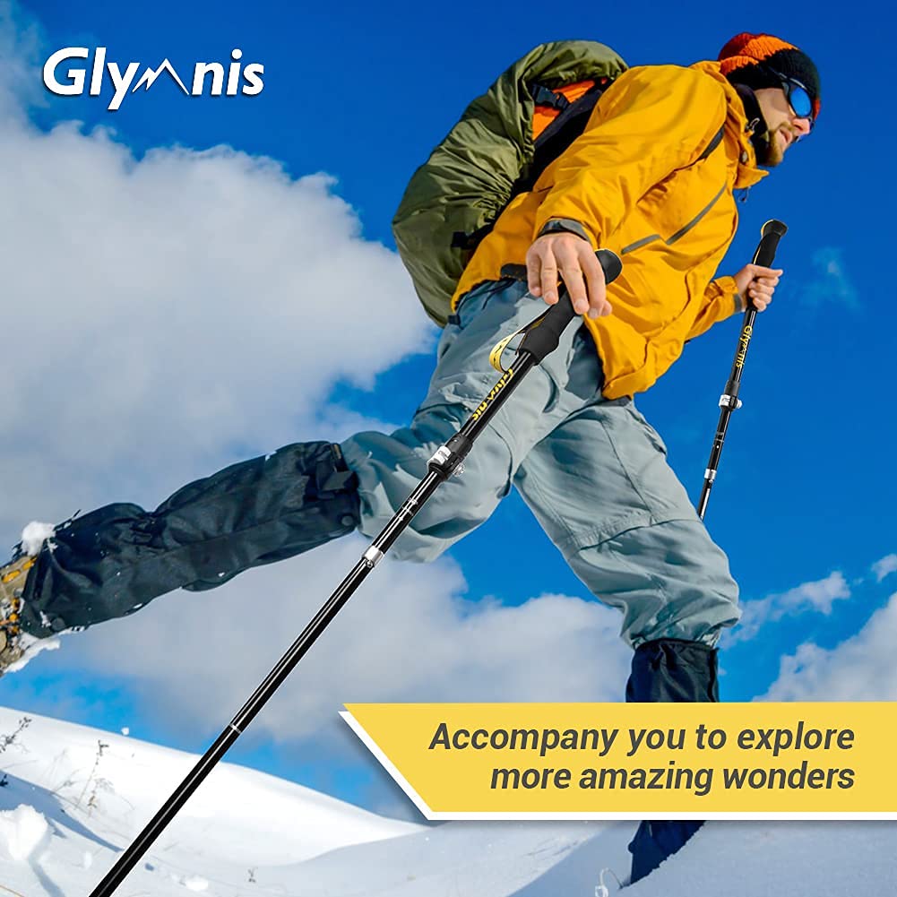 - Glymnis Walking Poles | 2 Pack | Collapsible Walking Poles -