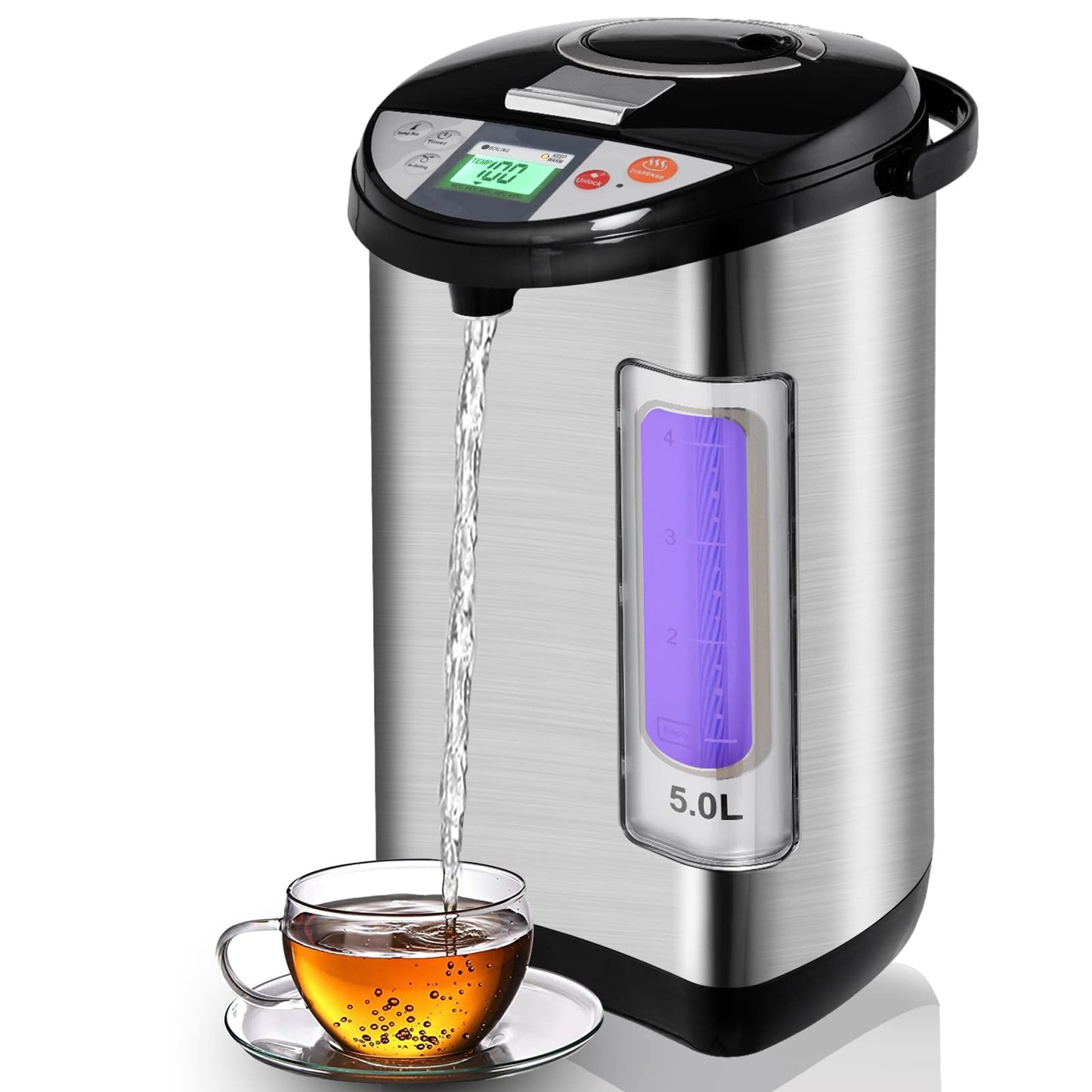 - GiantexUK 5L Hot Water Dispenser | Stainless Steel Catering Urn With 24H Timer -