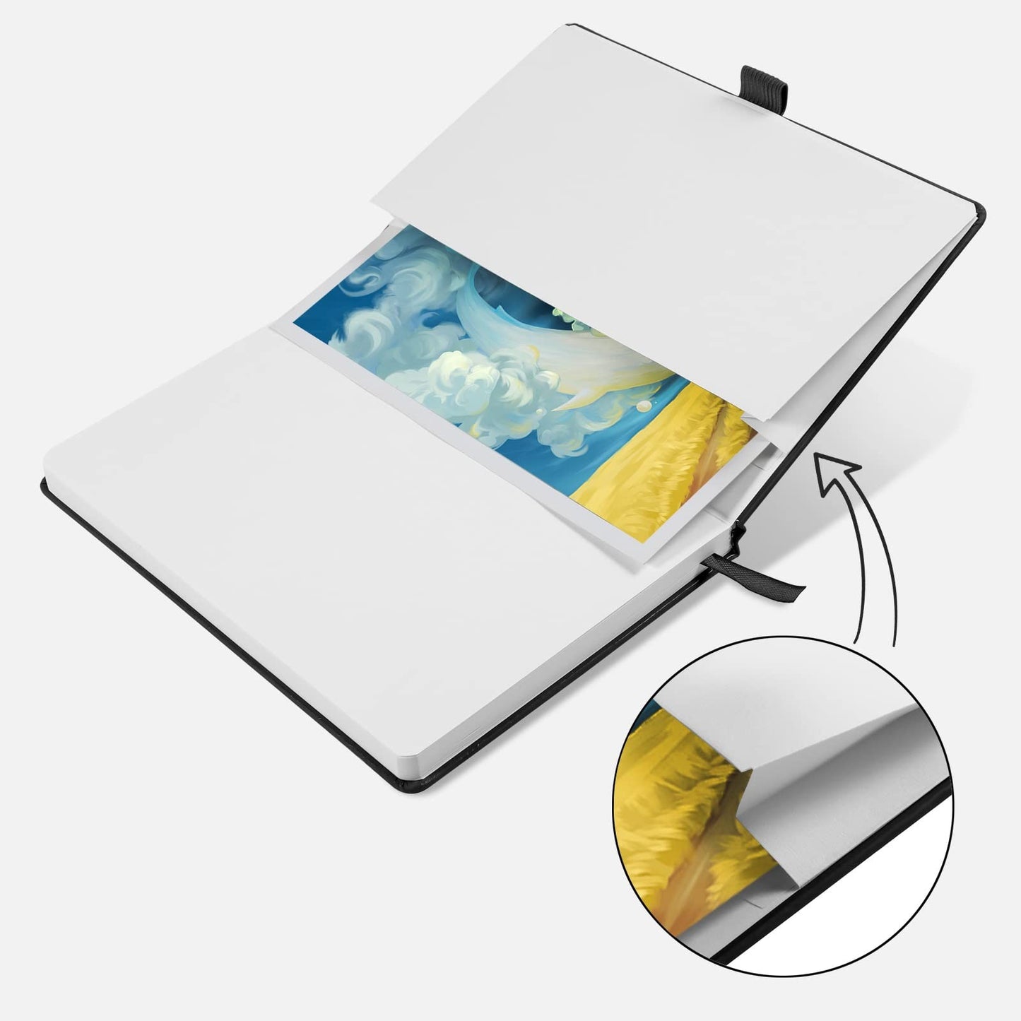 A5 Notebook, Journal Note Pad Hardback Journal Notebook A5 Notepad Composition Notebooks PU Leather Notebook for Office School Home Business Writing & Note Taking 200 Pages (100 Sheets)-Black