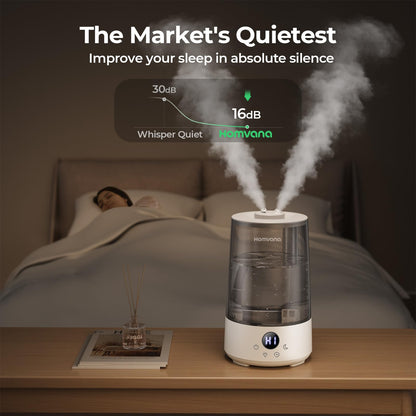 - Homvana Humidifier for Bedroom | 3.6L | Cool Mist for Large Room | 360° Rotatable -