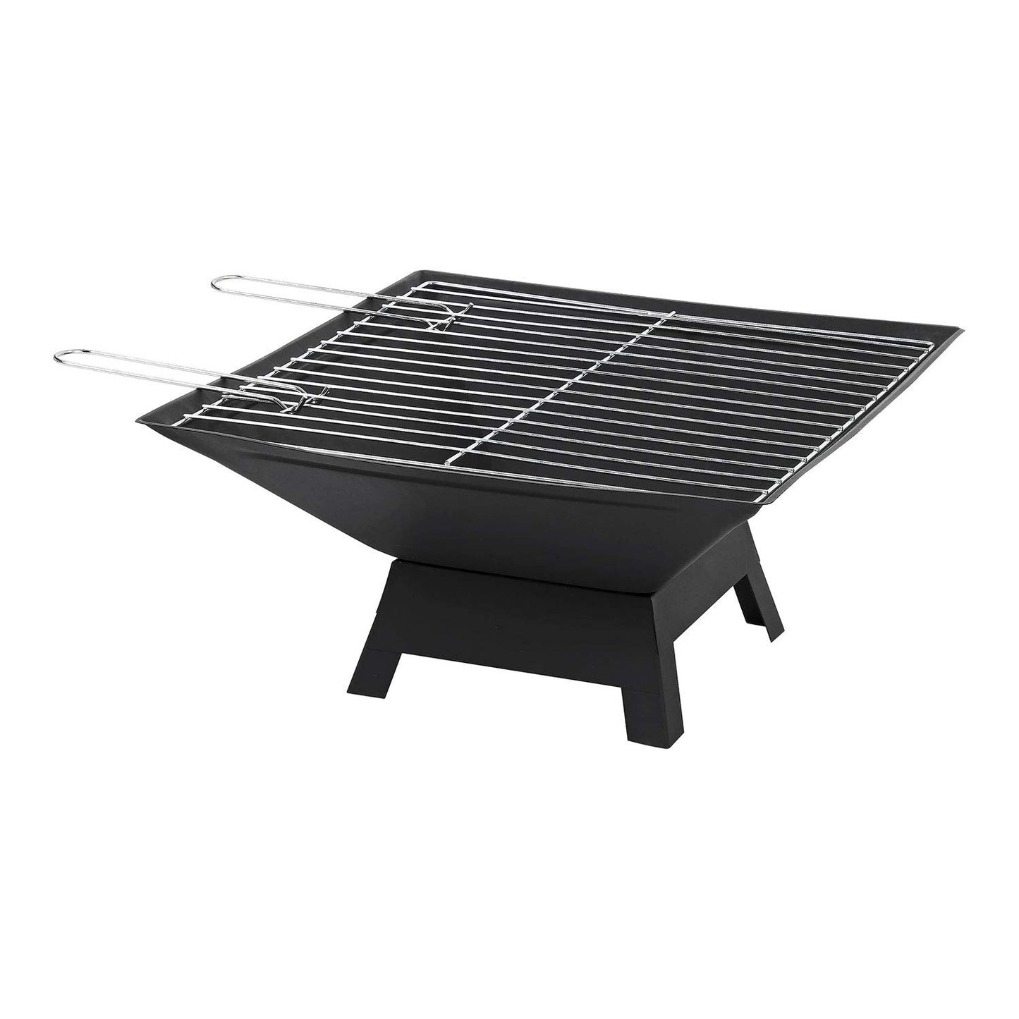 - Parkland Square Fire Pit | BBQ Grill Heater -
