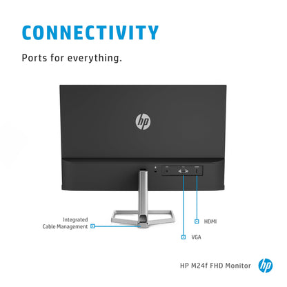 - HP 24 Inch FHD Monitor | M24f | Full HD IPS LED Display | Ultraslim | Tilt Adjustable | 75hz Refresh Rate | 5ms Response Time -