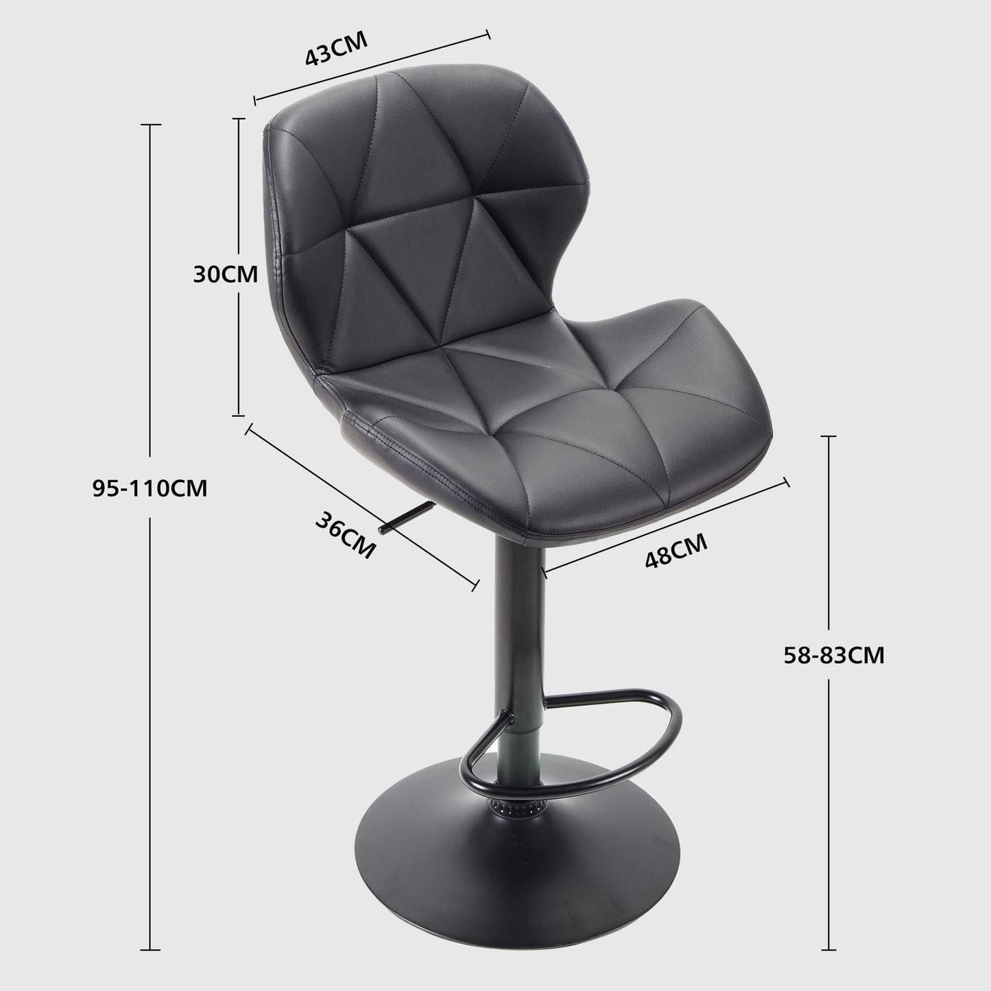 - WangPangzi Bar Stools Set of 2 Bar Chairs,Modern Height Adjustable Kitchen Stools