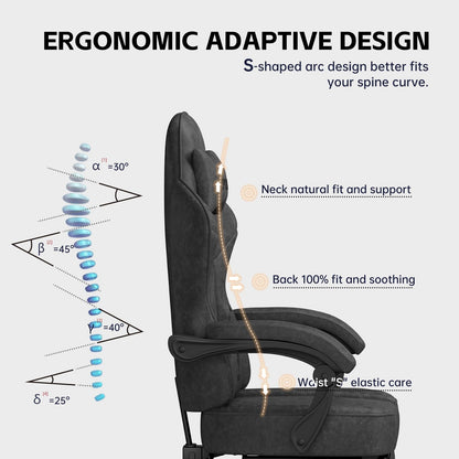 - PZDO Gaming Chair | Ergonomic Gaming Chair |Technical Fabric Gaming Chair -