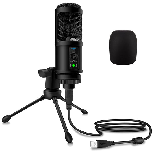 - Veetop USB Microphone Metal Computer Condenser -