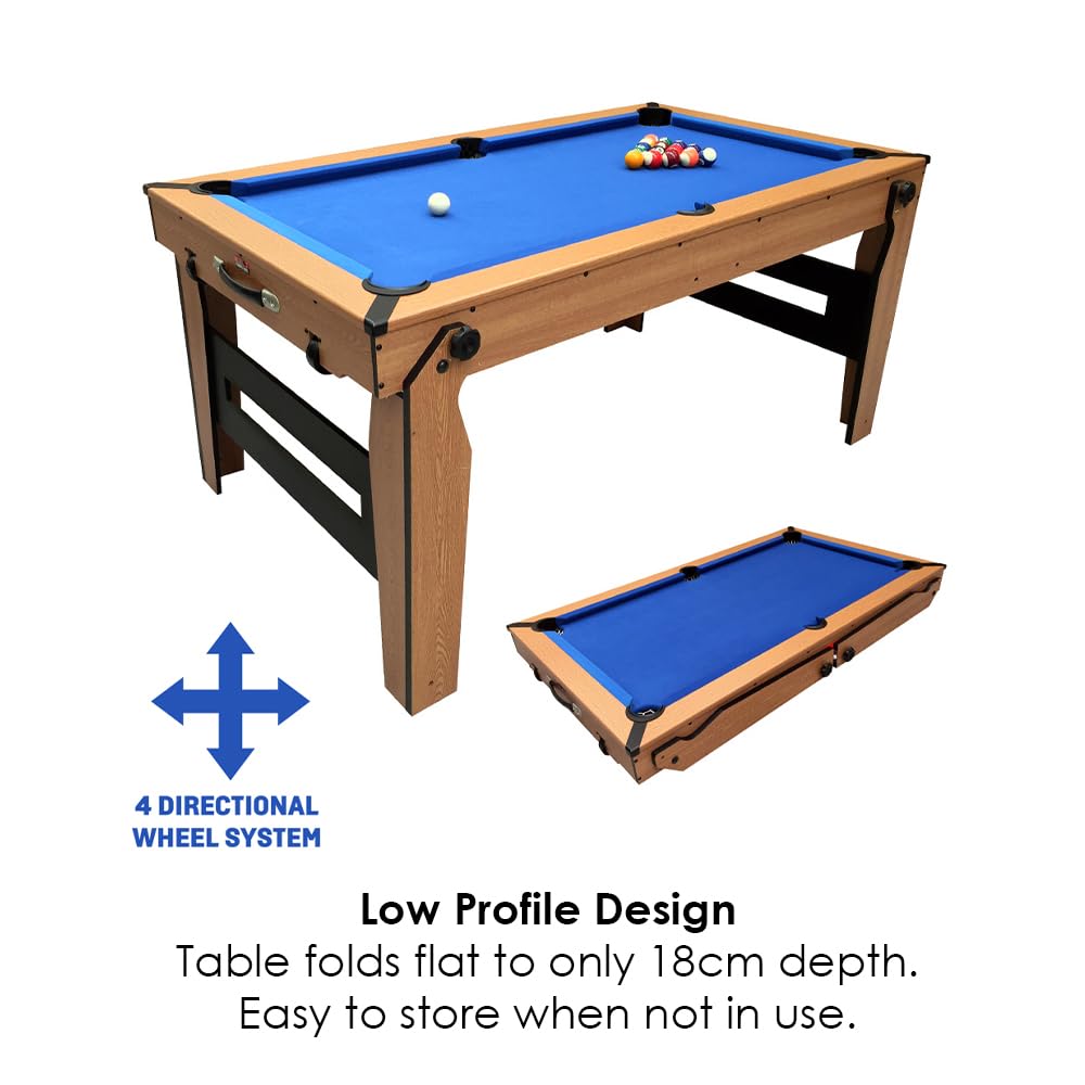 BCE Razor 6ft Rolling, Lay Flat Pool Table