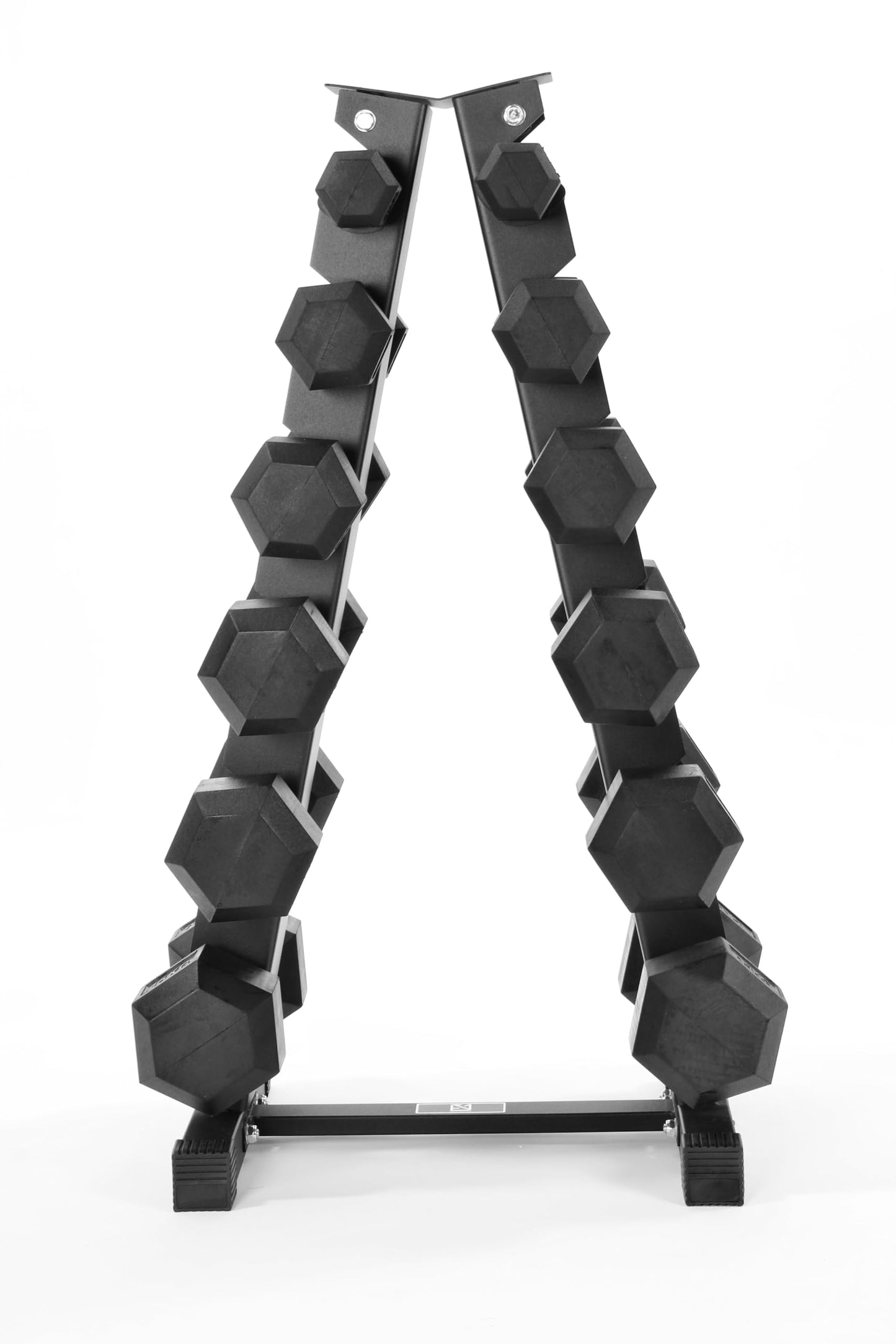 - Equipped Gym | Weights Dumbbells Set | A Shaped 6 Tier Rack Stand -