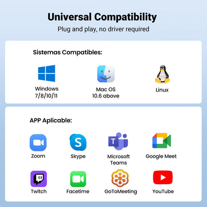 - UGREEN USB Webcam, Full HD 1080P -