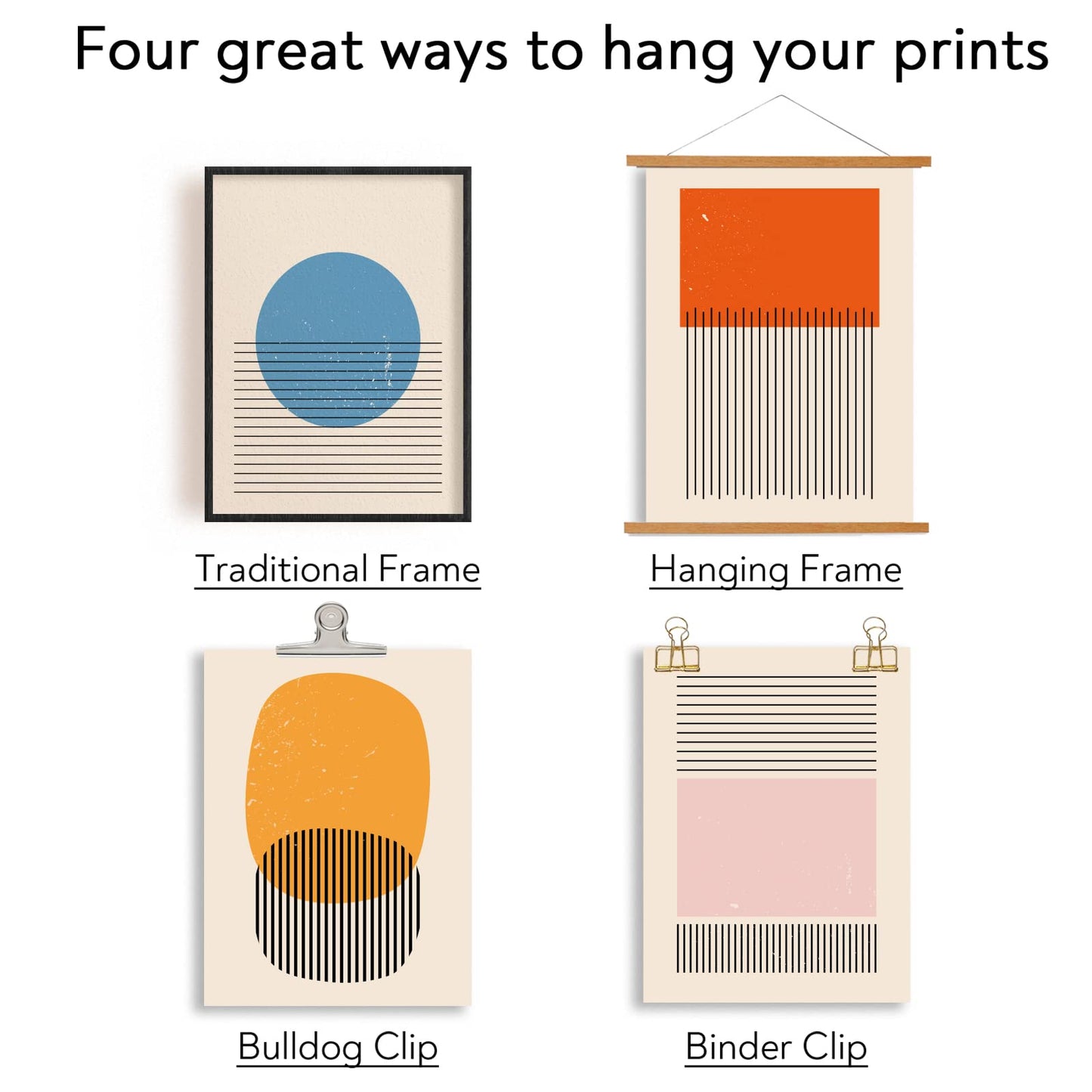 - ORIGACH 6 Pcs | Large Boho Wall Art Set | 30x40 cm -