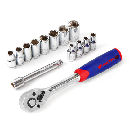 - WORKPRO 14-Piece Metric Socket Wrench Set (4-13mm), Anti-Rust Cr-V Steel, 1/4" Quick Release Drive Ratchet 72 Teeth with Extension Bar