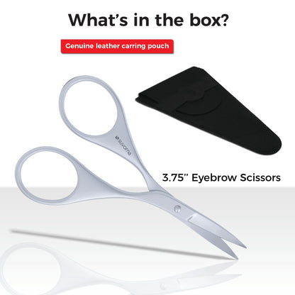 - Suvorna Small Scissors for Eyebrow, Beard, Mustache, Facial, Brow, Eye Lash, Nose & Ear Hair | Curved Scissors for Men's & Women's Grooming -