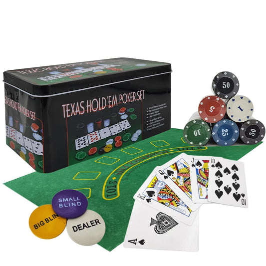 - Poker Chip Set for Texas Holdem | Blackjack 200 Chips Poker Set | 200 pcs -