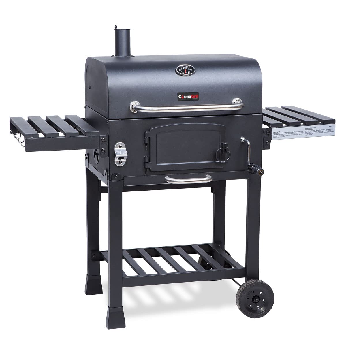 CosmoGrill Outdoor XL Smoker Barbecue Charcoal Portable BBQ Grill Garden