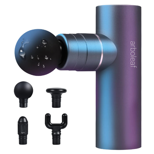 arboleaf Massage Gun Mini Deep Tissue, Muscle Massage Gun with 4 Silicone Heads 5 Levels, 3200 rpm 1.03lb Portable Suitcase Quiet Percussion Massage Gun for Muscle Relaxation Long Battery Life Type -C
