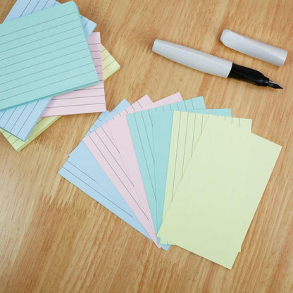 - SUMMIT Flash Cards | Lined Revision Cards |Pastel Assorted | 7.5 x 12.5 cm | 400 Pack -