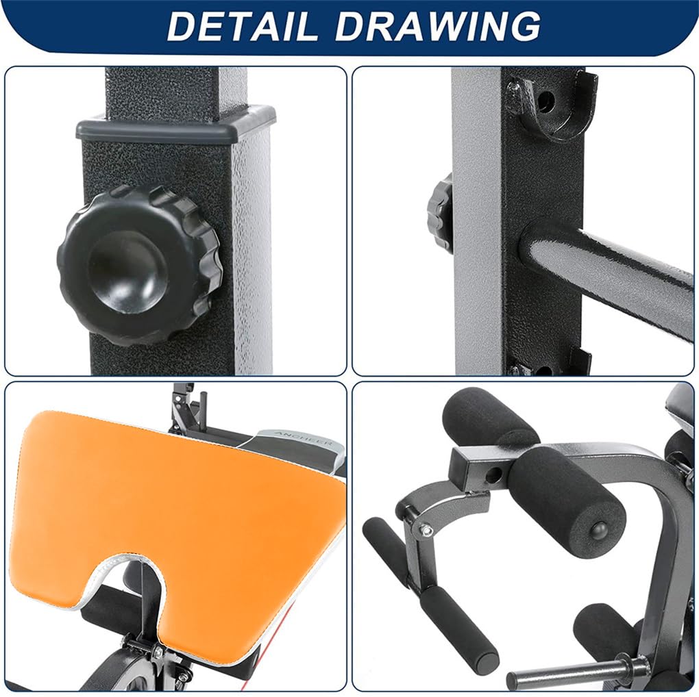 - HAKENO Weight Bench with Squat Rack | Adjustable Olympic Weight Bench -