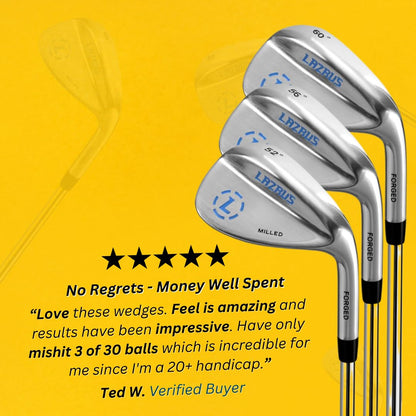 - LAZRUS Premium FORGED Golf Wedges Set | 52 56 60 Degree -