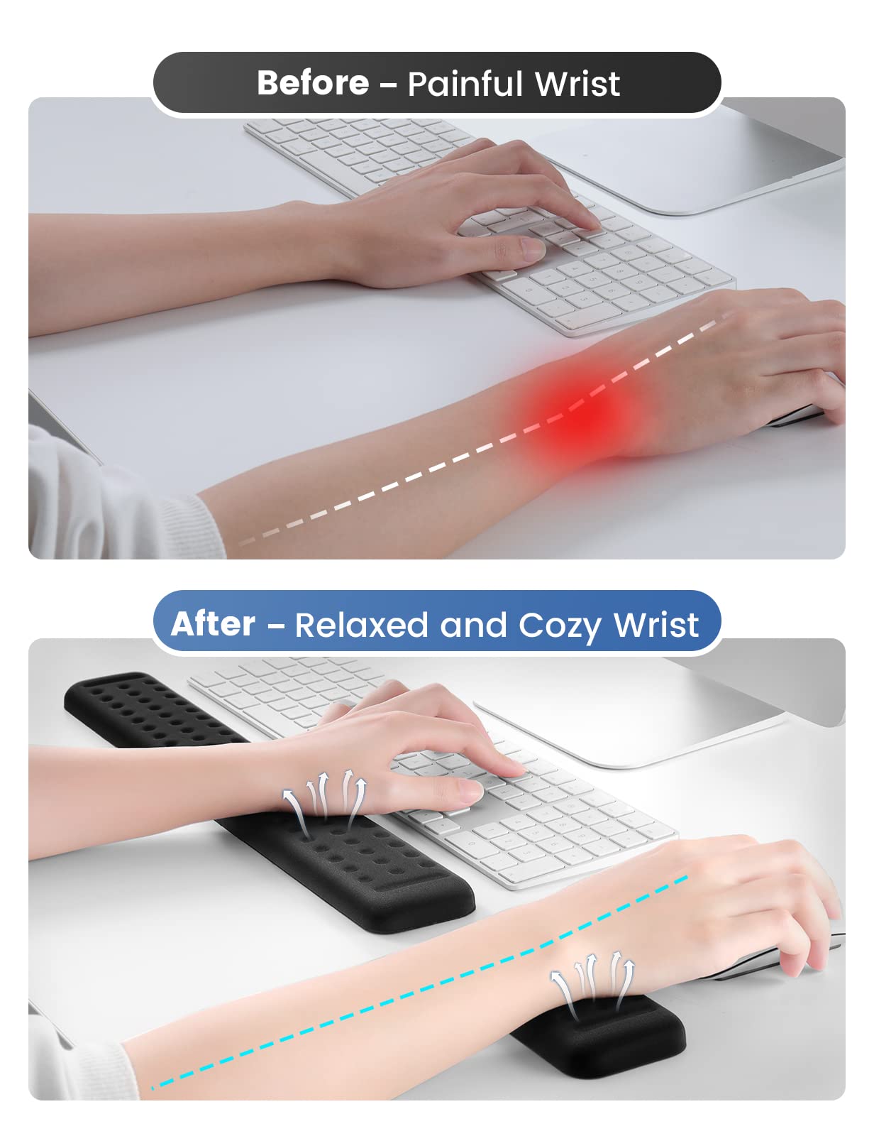 - VAYDEER Keyboard and Mouse Wrist Rest -