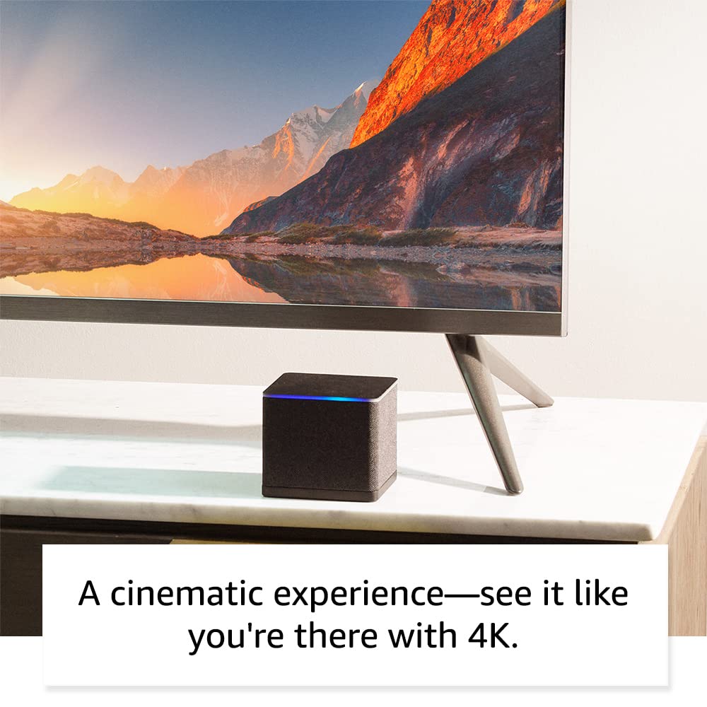 Amazon Fire TV Cube | Hands-free streaming media player with Alexa, Wi-Fi 6E, 4K Ultra HD