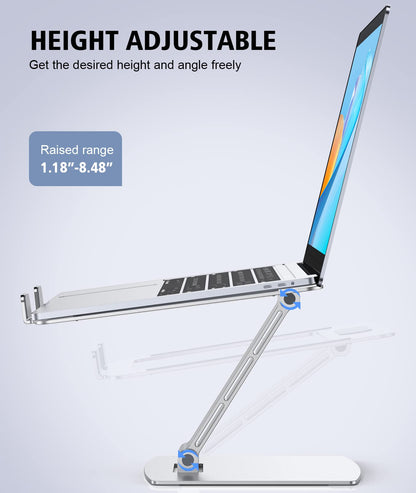 - Glangeh Laptop Stand | Adjustable Height, Ergonomic Portable Laptop Riser Holder -