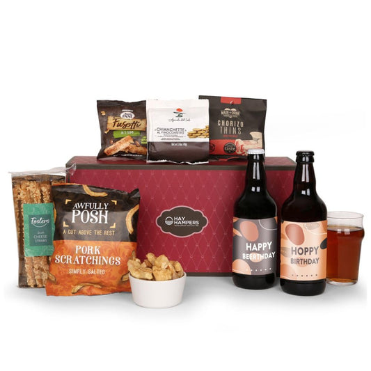 - Hay Hampers Birthday Beer Gift & Pub Snacks Hamper -