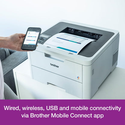 BROTHER HL-L3220CW Colour Wireless LED Printer | Single Function |USB 2.0 | A4|UK Plug